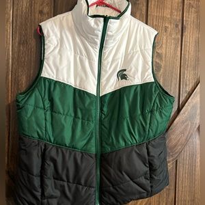 Woman’s MSU /Michigan State Spartans reversible vest